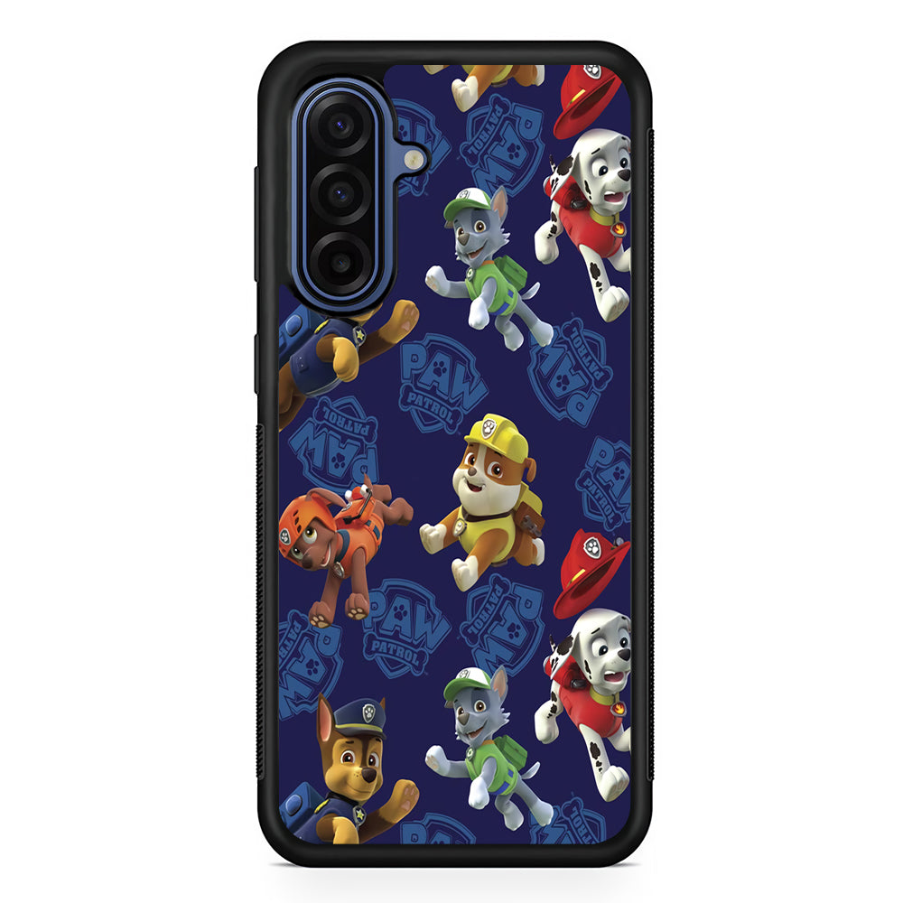 Paw Patrol Navy Background Samsung Galaxy A17 Case | Slim Protective Phone Cover