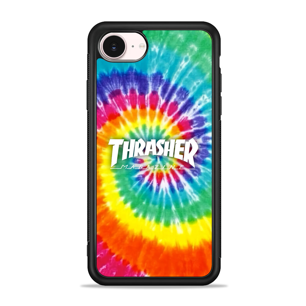 Thrasher Spiral Rainbow iPhone 17e Case - Silicone Case