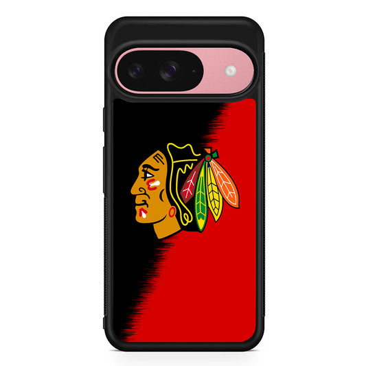 NHL Chicago Blackhawks Team Google Pixel 9 Case | Google Pixel 9 Protective Rubber Case