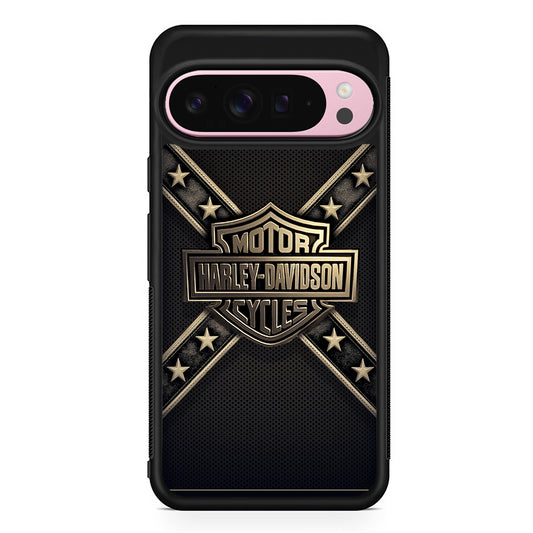 Harley Davidson Golden Star Google Pixel 9 Pro XL Case | Protective Cover