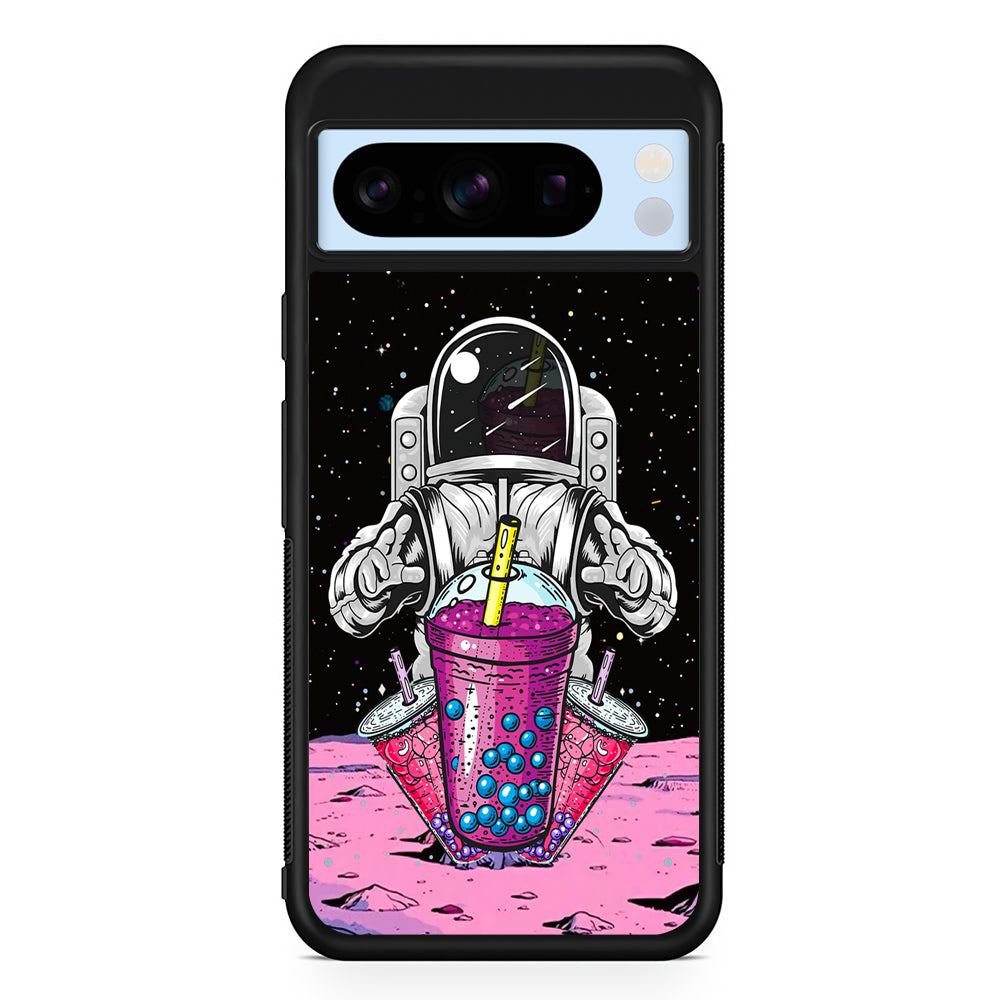 Astronaut and Bubble Ice Google Pixel 8 Pro Case | Slim Rubber Case for Google Pixel 8 Pro