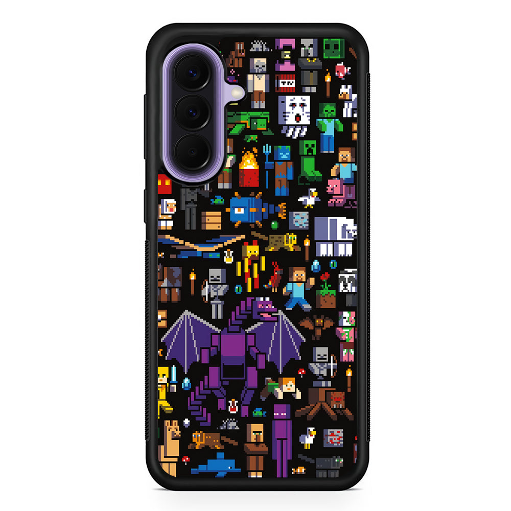 Minicraft All Characters Samsung Galaxy A57 Case | Slim Samsung Galaxy A57 Rubber Case