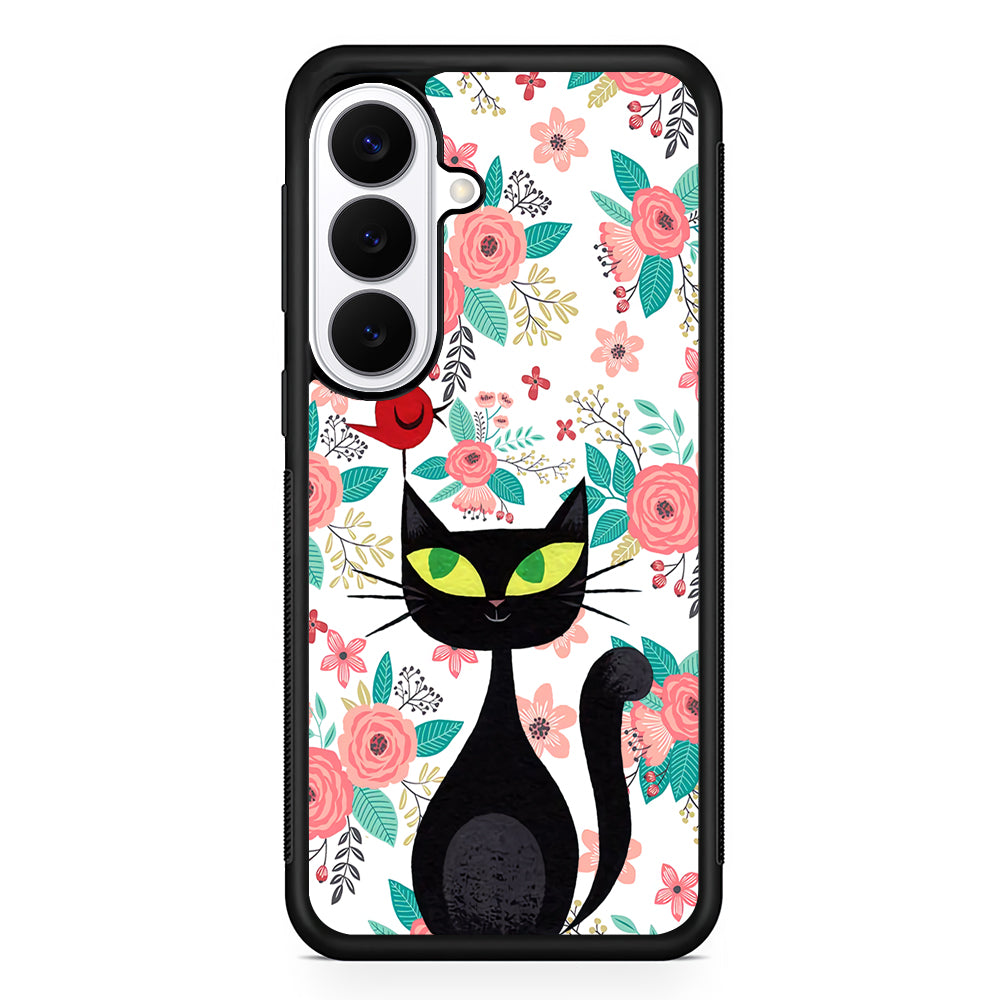 Cat Flower and Bird Samsung Galaxy S26 Plus Case | Slim Protective Cover for Samsung Galaxy S26 Plus