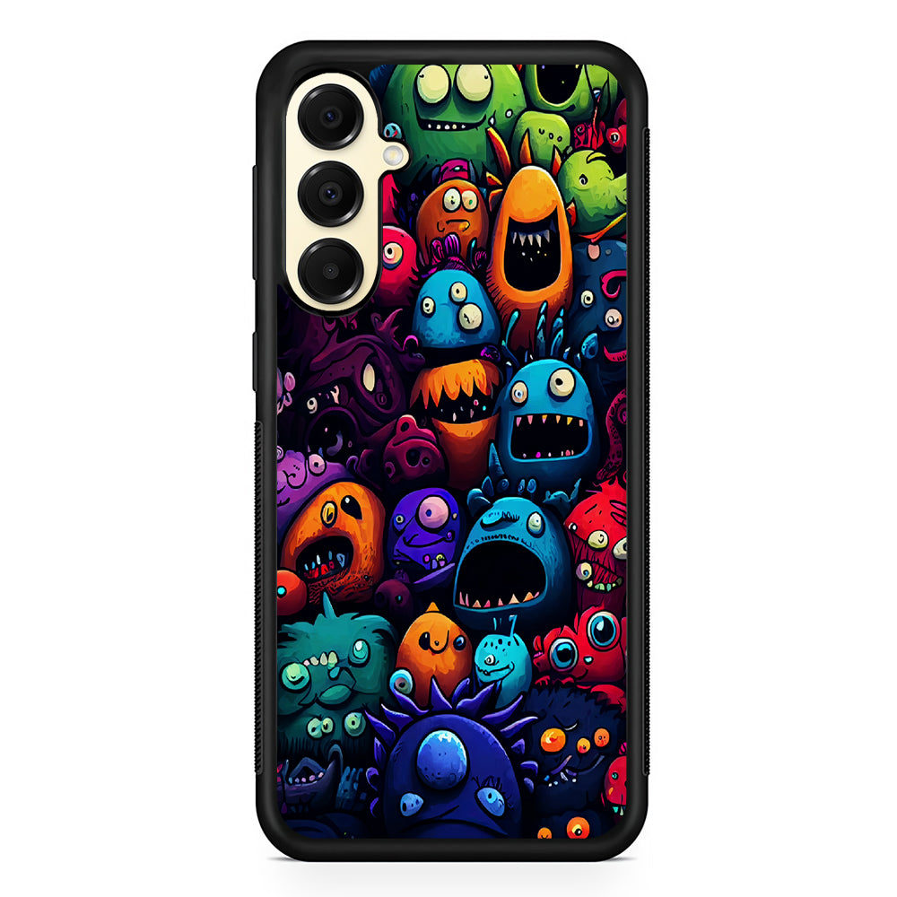 Colorful Monster Doodle Art Samsung Galaxy A16 Case | Slim Rubber Samsung Galaxy A16 Case
