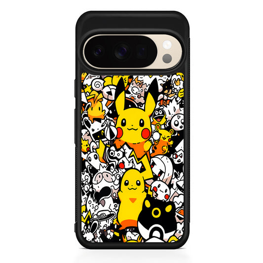 Pokemon Pikachu Doodle Google Pixel 10 Pro XL Case | Slim Google Pixel 10 Pro XL Protective Case