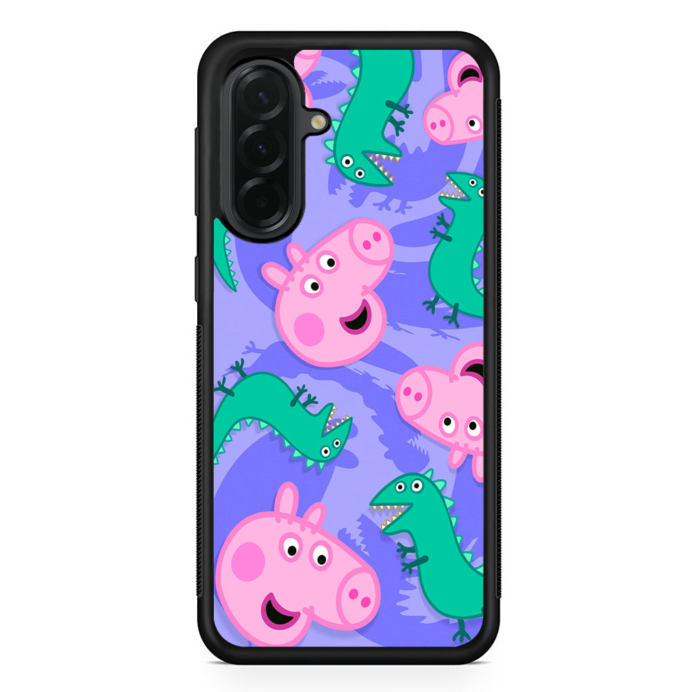 Peppa Pig Purple Samsung Galaxy A36 Case | Protective Rubber Cover
