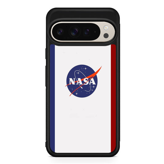 Nasa Stripe Blue Red Emblem Google Pixel 9 Pro Case | Slim Protective Cover