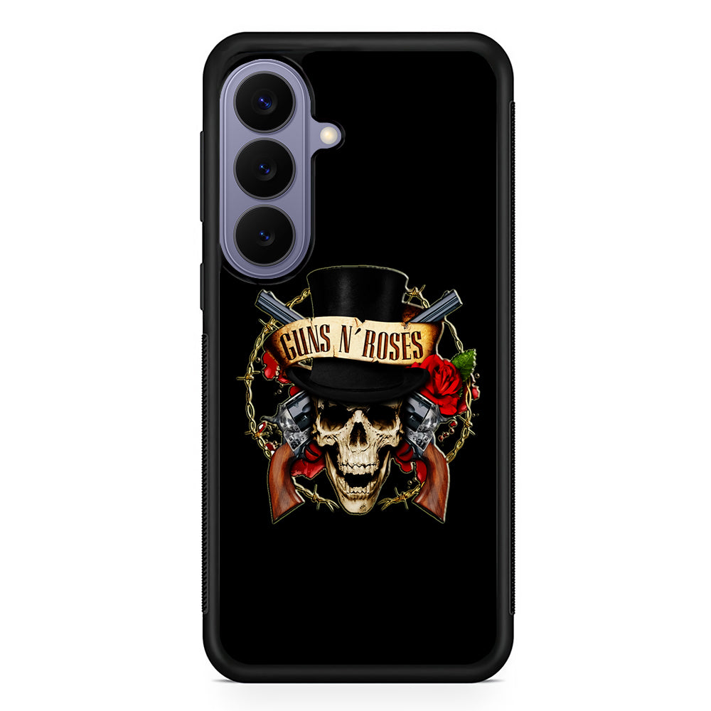 Guns N Roses Rock Skull Samsung Galaxy S26 Case | Durable Rubber Case for Samsung Galaxy S26