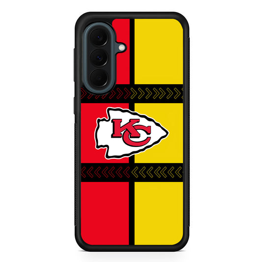 NFL Kansas City Chiefs Colorful Samsung Galaxy A37 Case | Samsung Galaxy A37 Rubber Phone Case