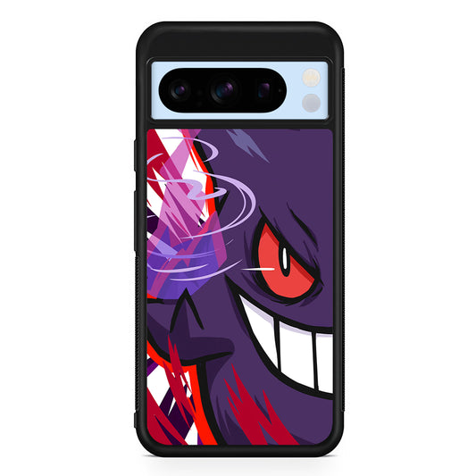 Pokemon Gengar Half Face Google Pixel 8 Pro Case | Slim Rubber Case for Google Pixel 8 Pro