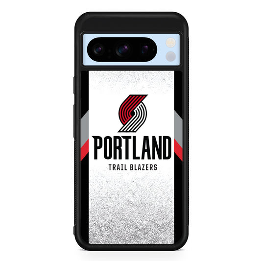 NBA Portland Trail Blazers Silver Google Pixel 8 Pro Case | Slim Rubber Case for Google Pixel 8 Pro