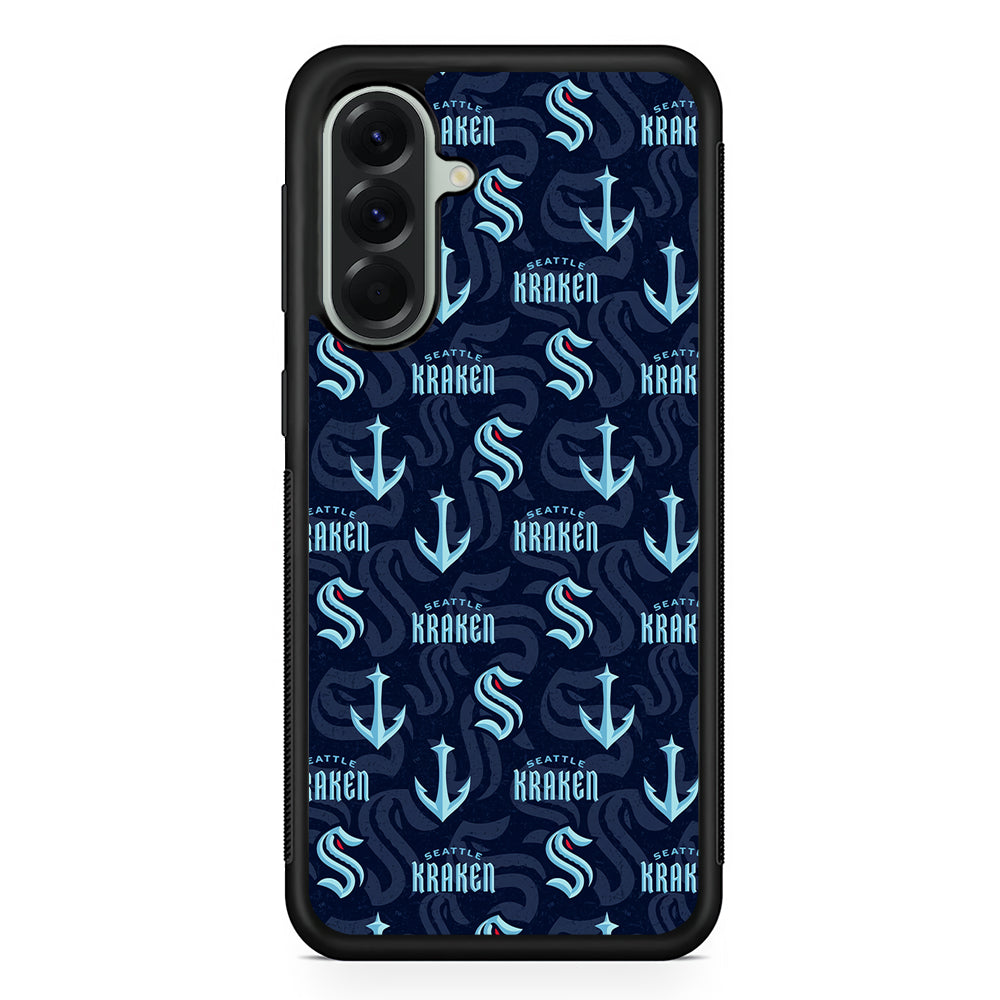 NHL Seattle Kraken Pattern Samsung Galaxy A56 Case | Samsung Galaxy A56 Protective Rubber Case