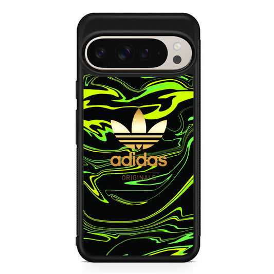 Adidas Green Moss Line Google Pixel 9 Pro Case | Slim Protective Cover