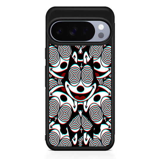 Felix The Cat Hypnotic Google Pixel 10 Pro Case | Slim Google Pixel 10 Pro Rubber Case