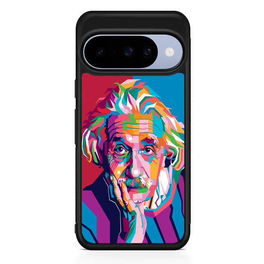 Albert Einstein Pop Art Illustration Google Pixel 10 Case | Google Pixel 10 Rubber Protective Case