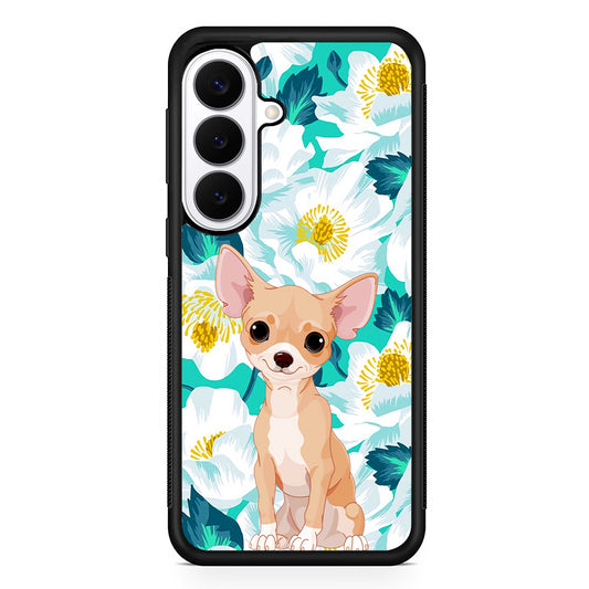 Chihuahua Dog Flower Blue Samsung Galaxy S26 Plus Case | Slim Protective Cover for Samsung Galaxy S26 Plus