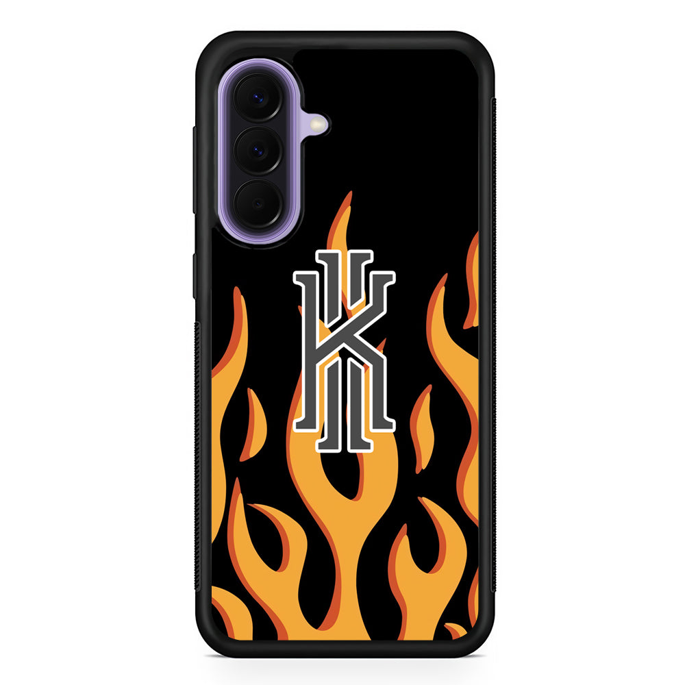 Kyrie Irving Burning Logo Samsung Galaxy A57 Case | Slim Samsung Galaxy A57 Rubber Case