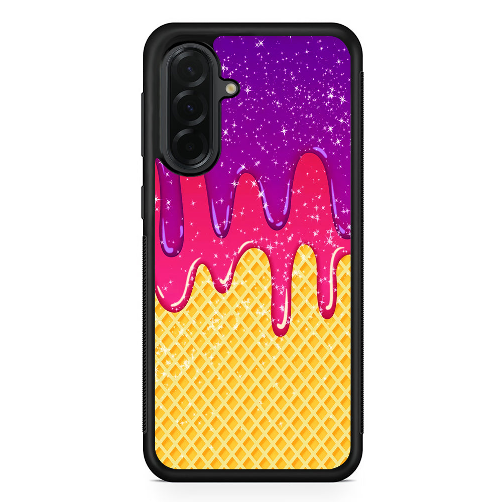 Melted Ice Cream and A Waffle Samsung Galaxy A36 Case | Protective Rubber Cover