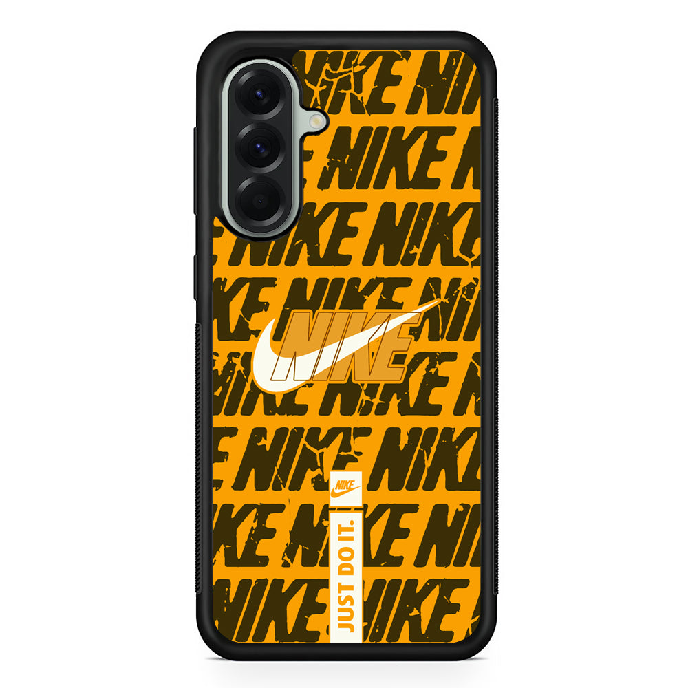 Nike Patern in Yellow Samsung Galaxy A56 Case | Durable Samsung Galaxy A56 Cover