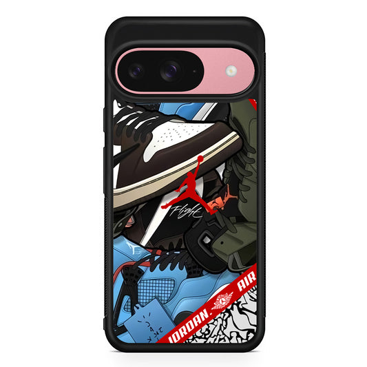 Air Jordan Flight Attention Google Pixel 9 Case | Google Pixel 9 Protective Rubber Case