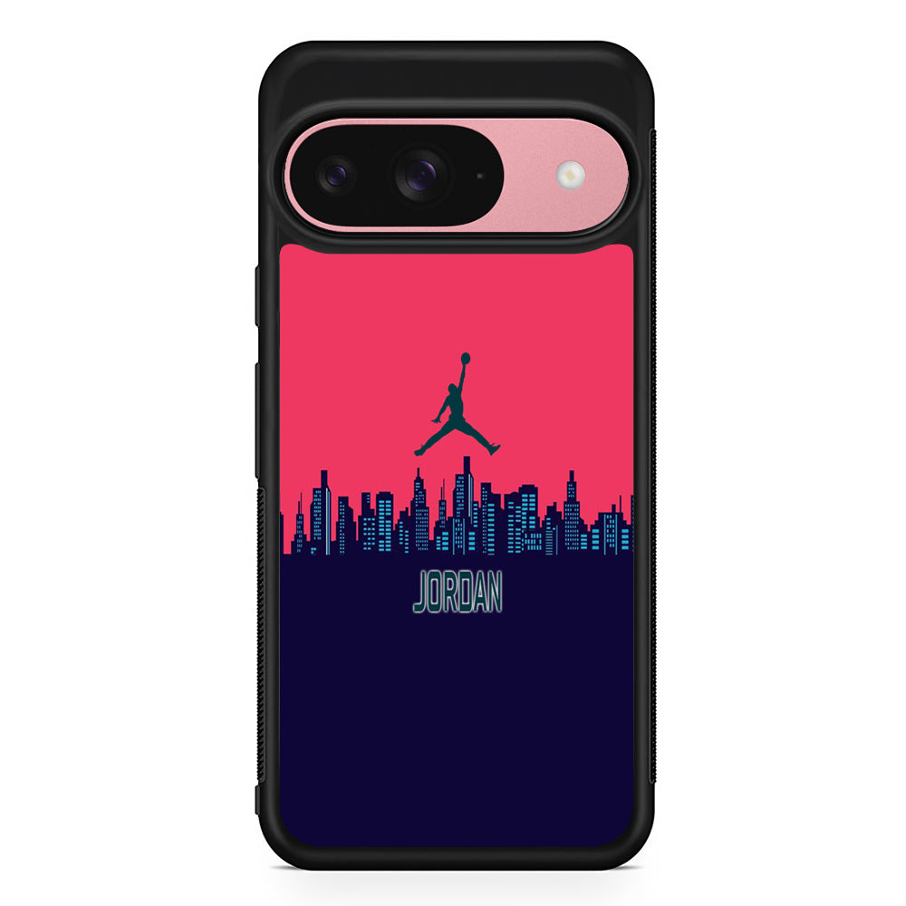 Jordan  Jump City Magenta Google Pixel 9 Case | Google Pixel 9 Protective Rubber Case