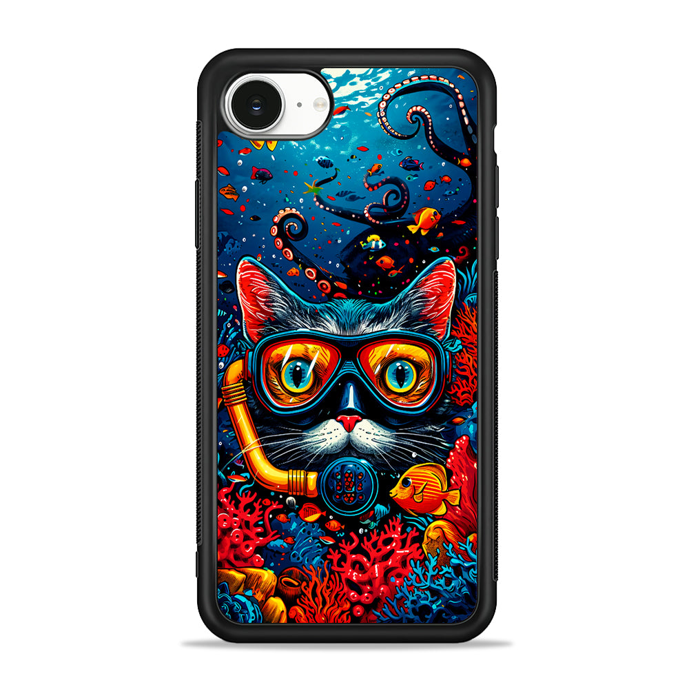 Kitty Cat Under The Sea iPhone 16e Case | Protective Phone Cover