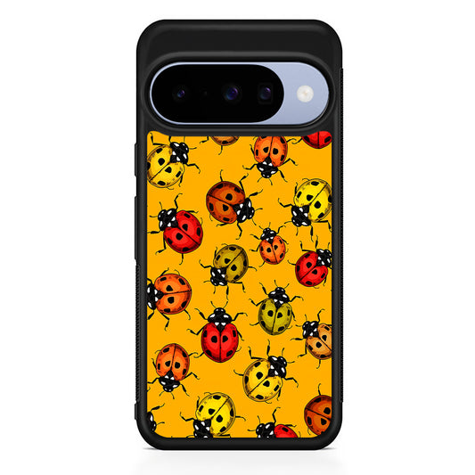 Colorful Ladybugs Pattern Google Pixel 10 Case | Google Pixel 10 Rubber Protective Case