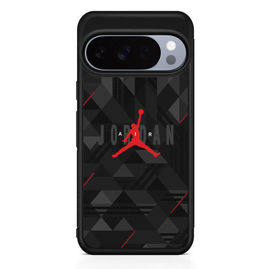 Air Jordan Black Shapes Google Pixel 10 Pro Case | Slim Google Pixel 10 Pro Rubber Case