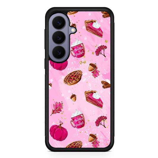 Thanksgiving Pink Aesthetic Samsung Galaxy S26 Case | Durable Rubber Case for Samsung Galaxy S26
