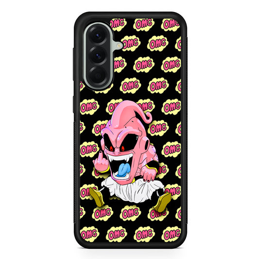 Kid Buu OMG Word Patern Samsung Galaxy A56 Case | Samsung Galaxy A56 Protective Rubber Case