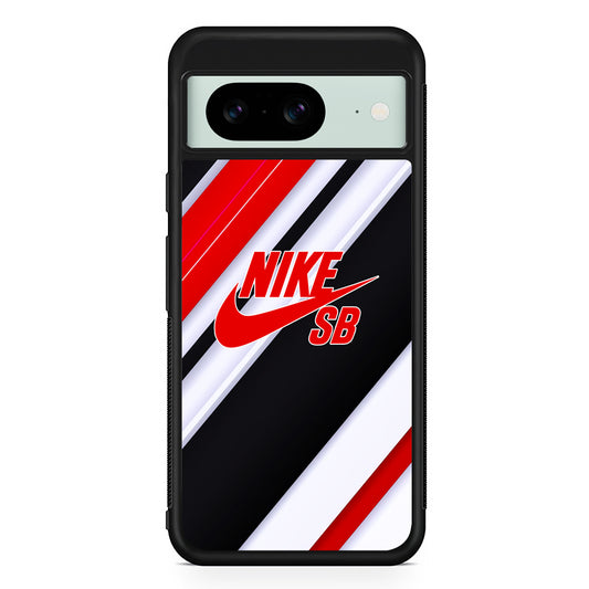 Nike StripeModern Pattern Google Pixel 8 Case | Slim Rubber Case for Google Pixel 8