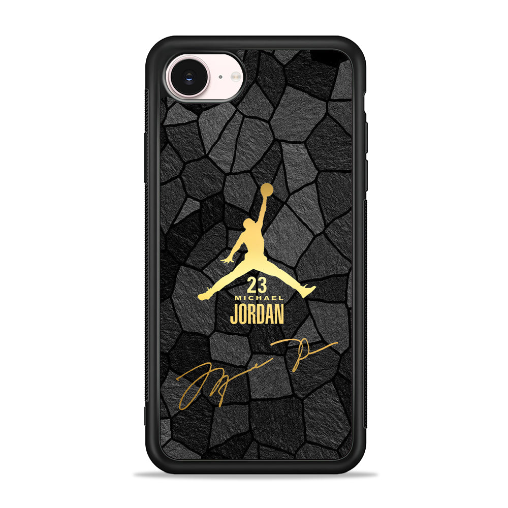Air Jordan Golden Silhouette iPhone 17e Case - Silicone Case