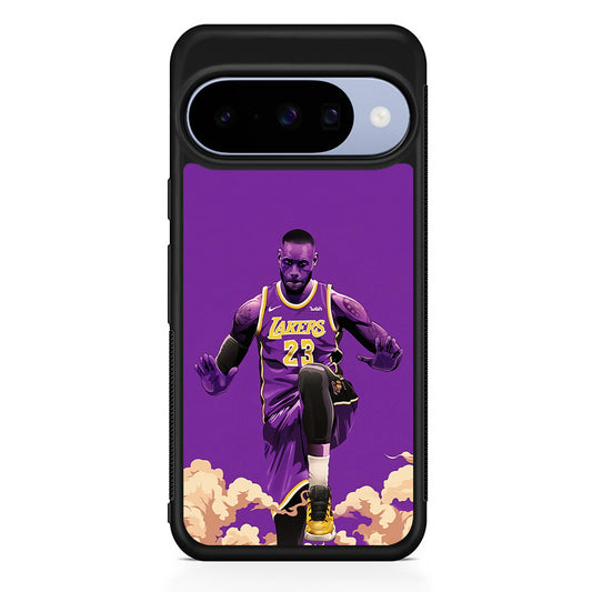 Lebron James Purple Background Google Pixel 10 Case | Google Pixel 10 Rubber Protective Case