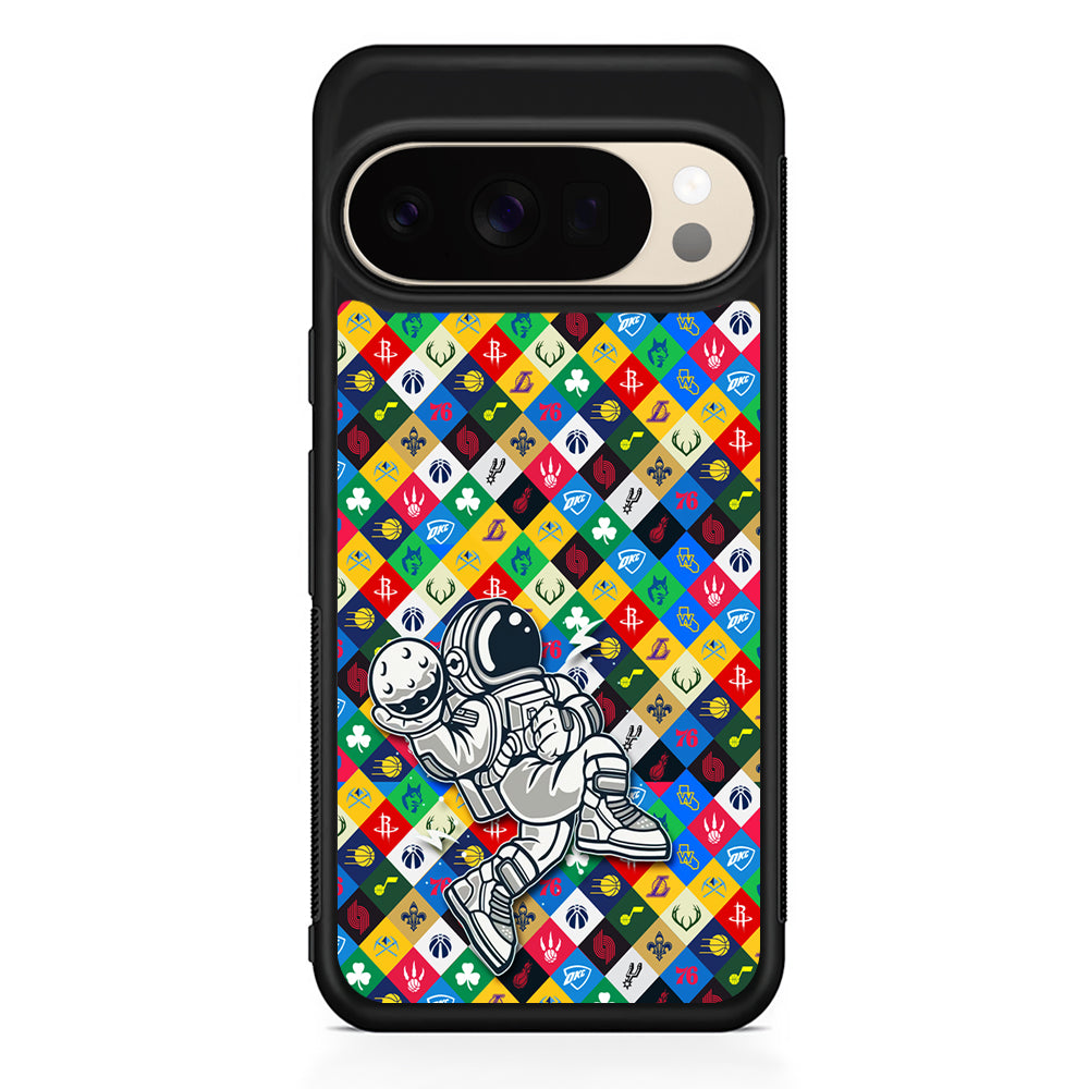 Astronauts Basketball Team Logo Google Pixel 10 Pro XL Case | Slim Google Pixel 10 Pro XL Protective Case