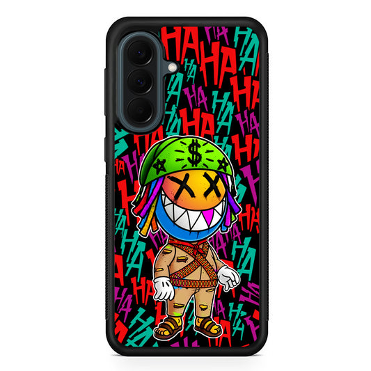 Always Happy Smiling Mask Samsung Galaxy A37 Case | Samsung Galaxy A37 Rubber Phone Case