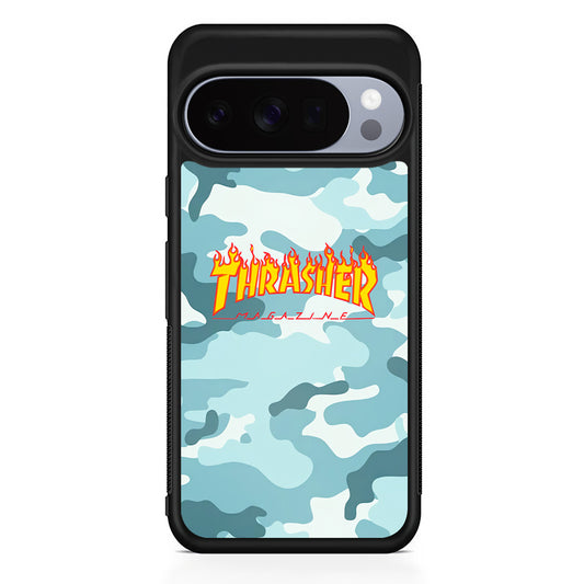 Thrasher Camo Light Blue Google Pixel 10 Pro Case | Protective Google Pixel 10 Pro Cover