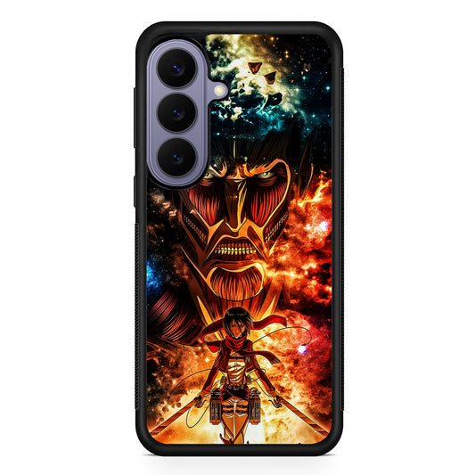 Attack on Titan Mikasa Art Samsung Galaxy S26 Case | Durable Rubber Case for Samsung Galaxy S26