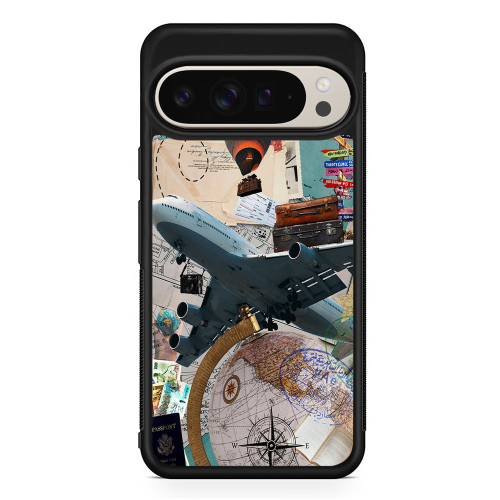 Flight Travel Vacation Google Pixel 9 Pro Case | Slim Protective Cover