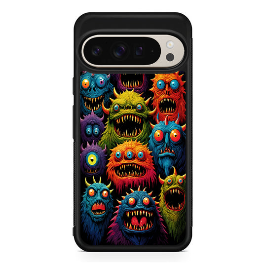 Colorful Scary Monster Doodle Google Pixel 9 Pro Case | Slim Protective Cover