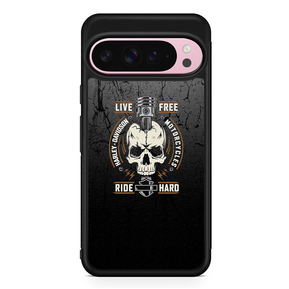 Harley Davidson Live Free with Ride Hard Google Pixel 9 Pro XL Case | Protective Cover