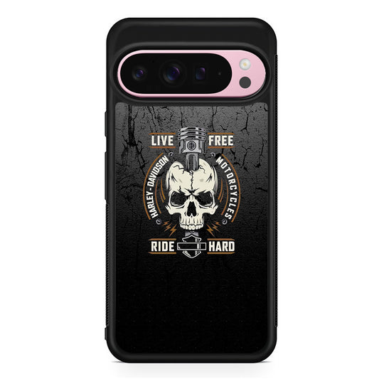 Harley Davidson Live Free with Ride Hard Google Pixel 9 Pro XL Case | Protective Cover