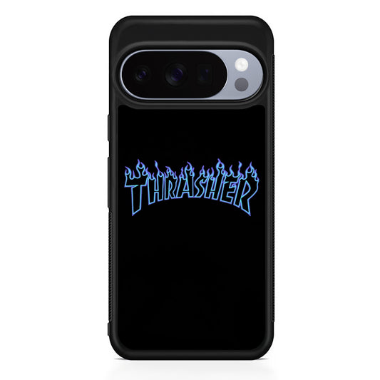Thrasher Blue Flame Google Pixel 10 Pro Case | Protective Google Pixel 10 Pro Cover