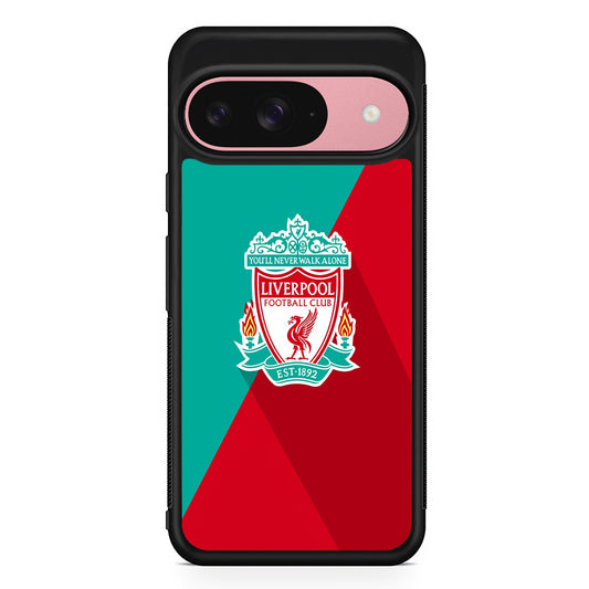 Liverpool FC Green Red Google Pixel 9 Case | Google Pixel 9 Protective Rubber Case