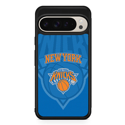 NBA New York Knicks Blue Patern Google Pixel 9 Pro Case | Slim Protective Cover