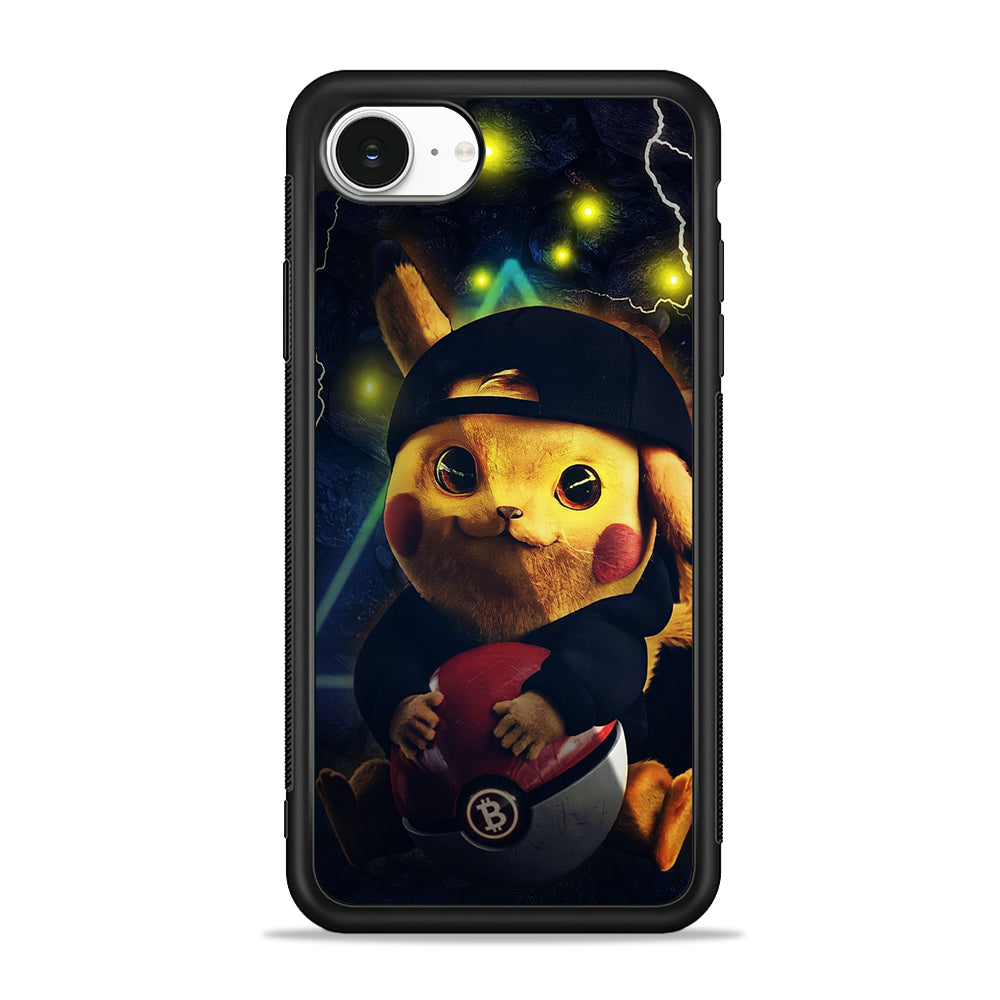 Pikachu With His Pokeball iPhone 16e Case | Protective Phone Cover
