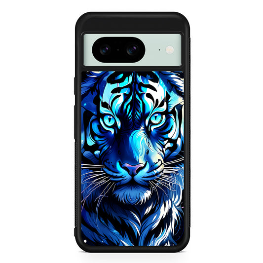 Blue Tiger Head Google Pixel 8 Case | Durable Protective Cover for Google Pixel 8