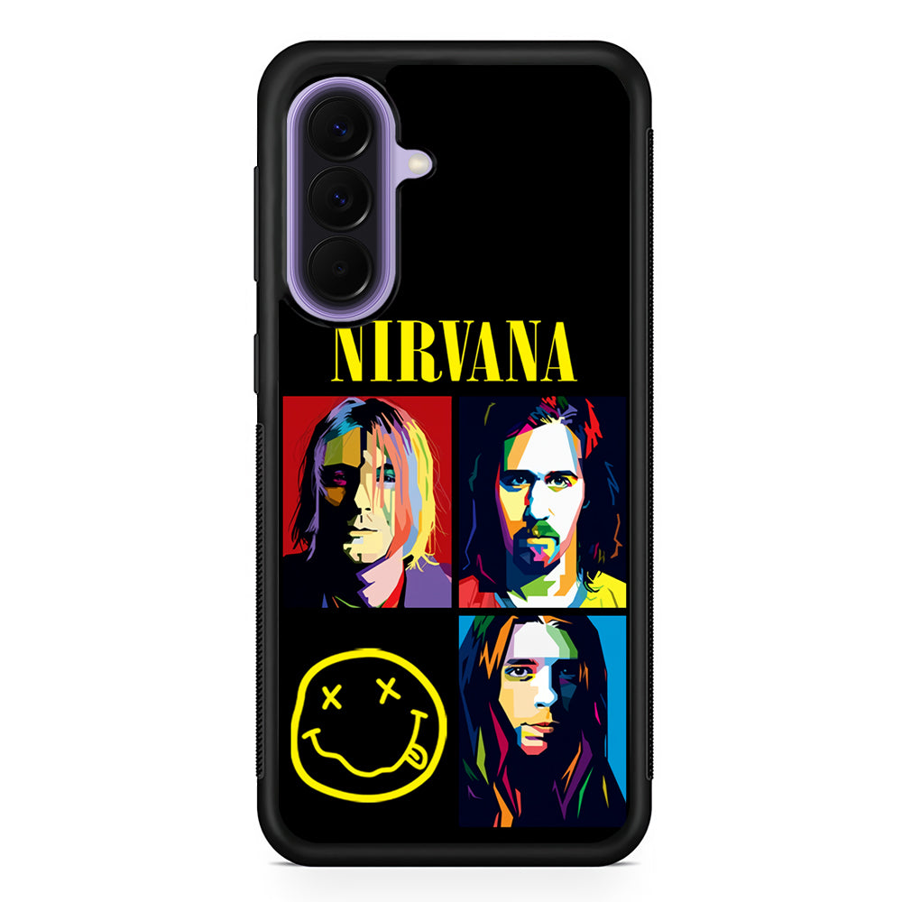 Nirvana Member Pop Art Samsung Galaxy A57 Case | Slim Samsung Galaxy A57 Rubber Case