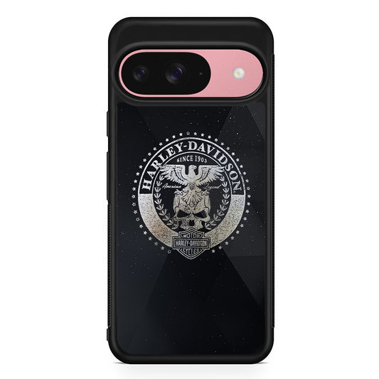 Harley Davidson Silver Emblem Google Pixel 9 Case | Durable Google Pixel 9 Cover