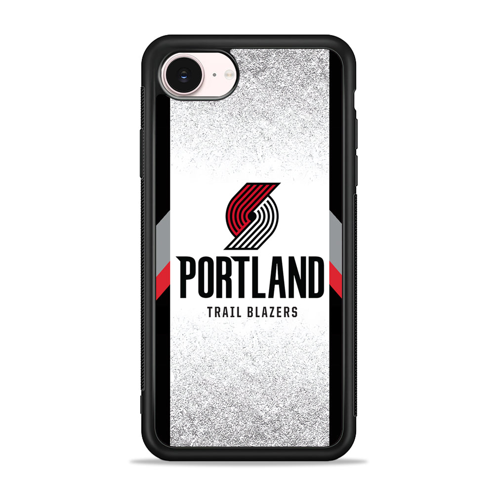 NBA Portland Trail Blazers Silver iPhone 17e Case - Silicone Case