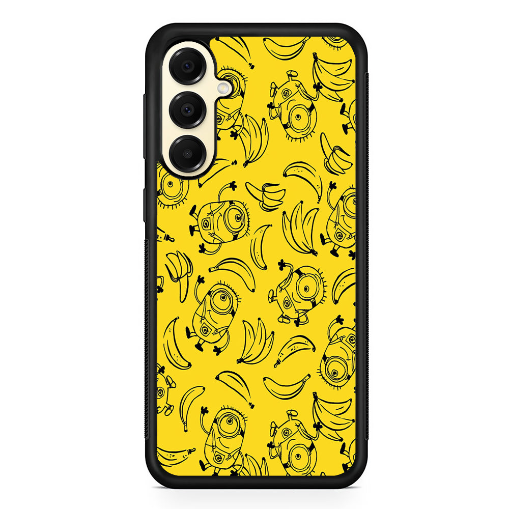 Minions and Banana Yellow Samsung Galaxy A16 Case | Slim Rubber Samsung Galaxy A16 Case
